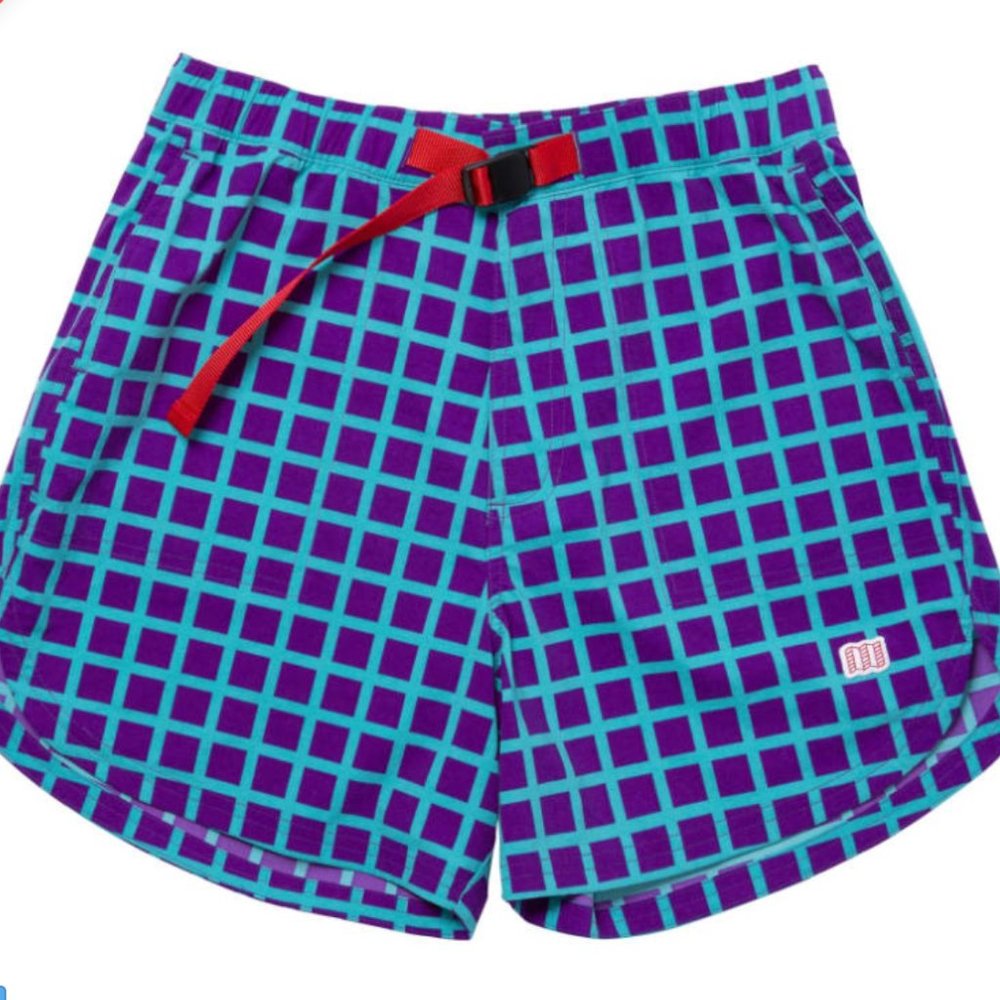 Topo Designs Purple and Blue Athletic Shorts
